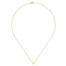 14K Yellow Gold H Initial Necklace