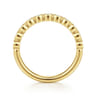 14K Yellow Gold Half Way around Bezel Diamond Wedding Band - 0.3 ct