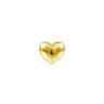 14K Yellow Gold Heart Shape Single Stud Earring
