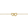 14K Yellow Gold Hearts Chain Bracelet