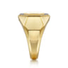 14K Yellow Gold Hexagon Diamond Ring in High Polish Finish - 0.19 ct