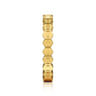 14K Yellow Gold Hexagon Station Stackable Ring