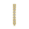 14K Yellow Gold Hexagonal Station Stackable Diamond Ring - 0.45 ct