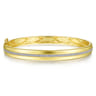 14K Yellow Gold High Polished Bangle with Diamond Inner Channel - 0.65 ct