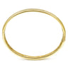 14K Yellow Gold High Polished Bangle with Diamond Inner Channel - 0.65 ct