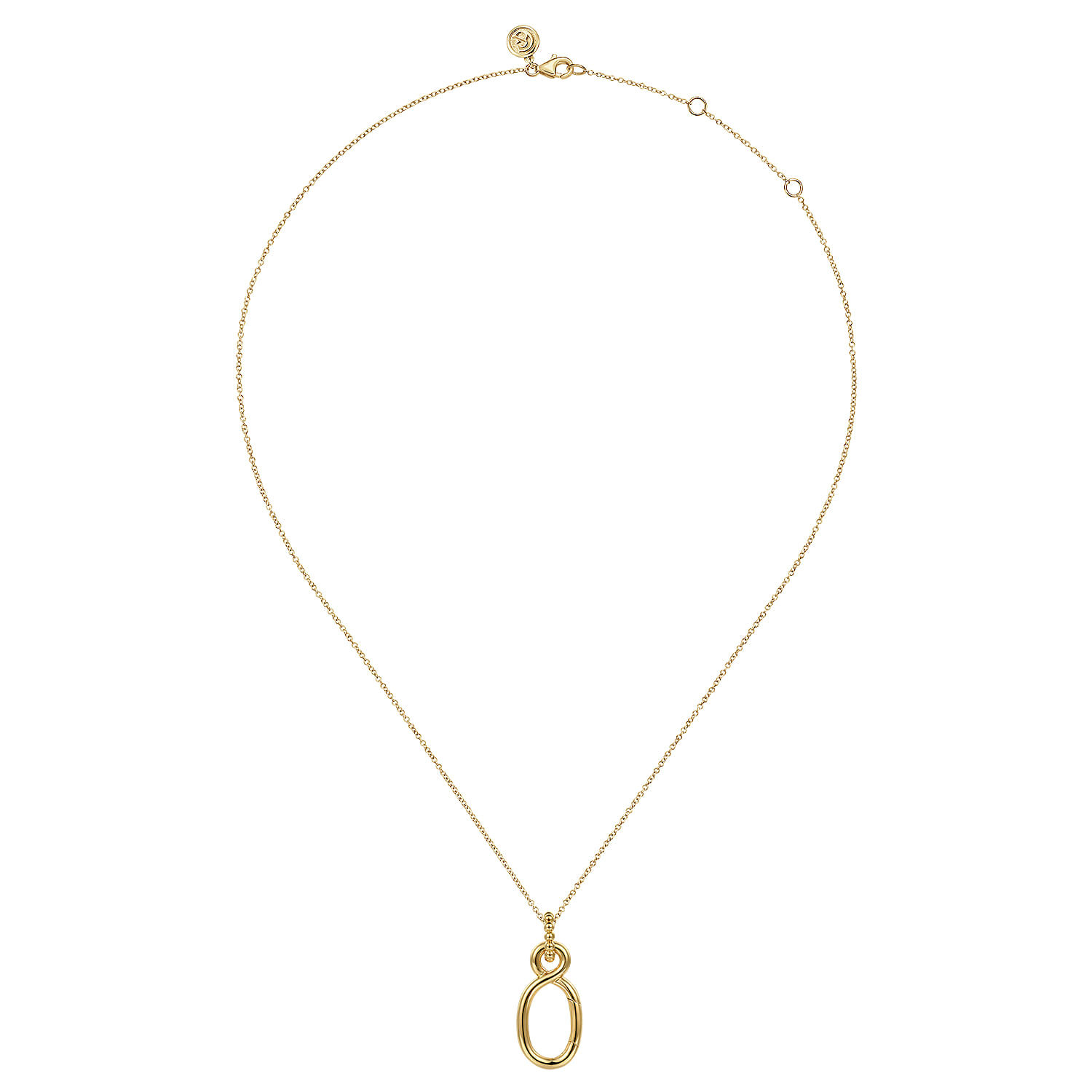 14K Yellow Gold Hinge Function Bujukan Pendant Necklace - Shot 2