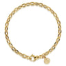 14K Yellow Gold Hollow Chain Bracelet