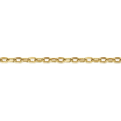 14K Yellow Gold Hollow Chain Bracelet