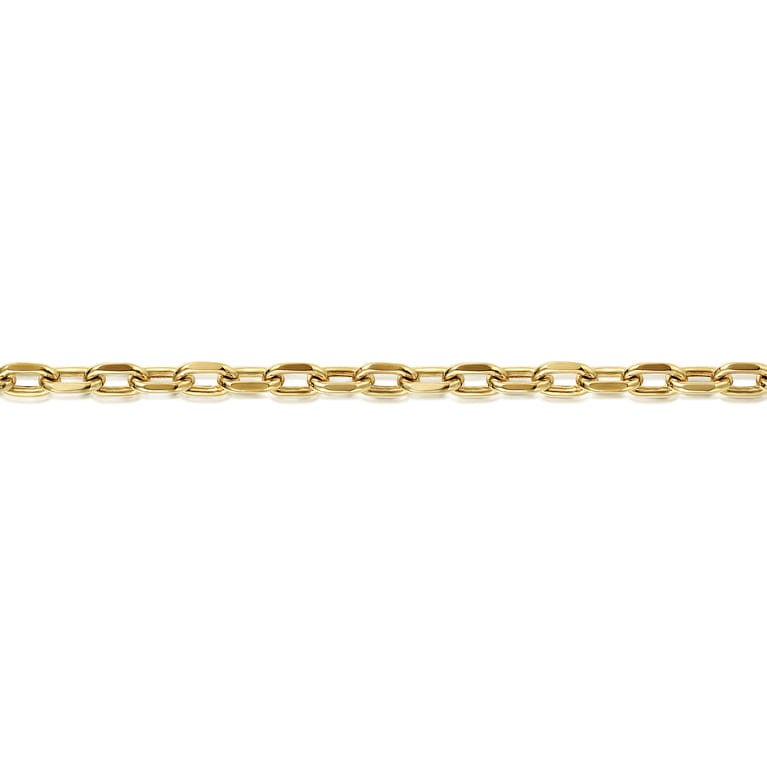 14K Yellow Gold Hollow Chain Bracelet - Shot 2