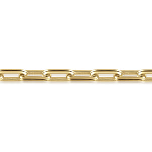 14K Yellow Gold Hollow Chain Bracelet