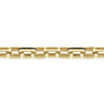 14K Yellow Gold Hollow Faceted Chain Black Diamond Bracelet - 0.66 ct