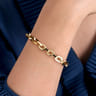 14K Yellow Gold Hollow Link Bracelet
