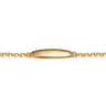 14K Yellow Gold Hollow Link Chain Bracelet with Engravable ID
