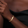 14K Yellow Gold Hollow Link Chain Bracelet with Engravable ID