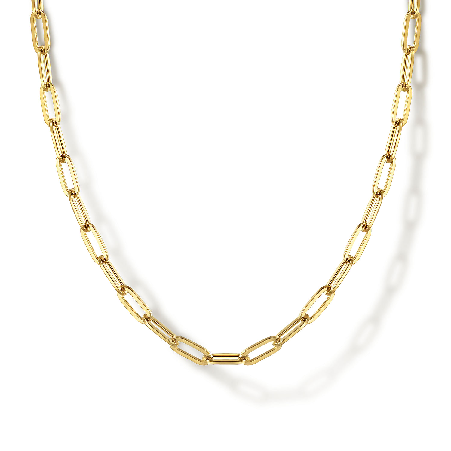 14K-Yellow-Gold-Hollow-Paper-Clip-Chain-Necklace1