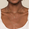 14K Yellow Gold Hollow Paper Clip Chain Necklace