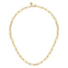 14K Yellow Gold Hollow Paper Clip Chain Necklace