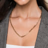 14K Yellow Gold Hollow Paper Clip Chain Necklace