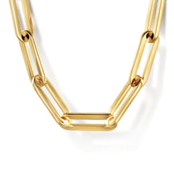 14K-Yellow-Gold-Hollow-Paper-Clip-Chain-Necklace1