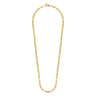14K Yellow Gold Hollow Paper Clip Chain Necklace