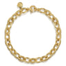 14K Yellow Gold Hollow Tube Bujukan Link Bracelet
