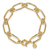 14K Yellow Gold Hollow Tube Link Bracelet
