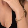 14K Yellow Gold Hollow Tube Link Bracelet