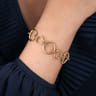 14K Yellow Gold Hollow Tube Link Bracelet