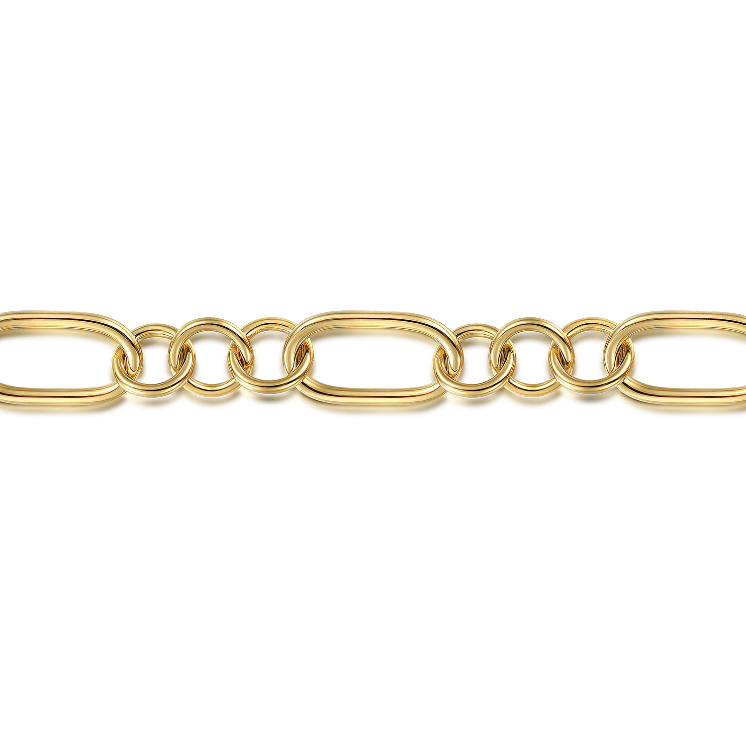 14K Yellow Gold Hollow Tube Link Bracelet - Shot 2