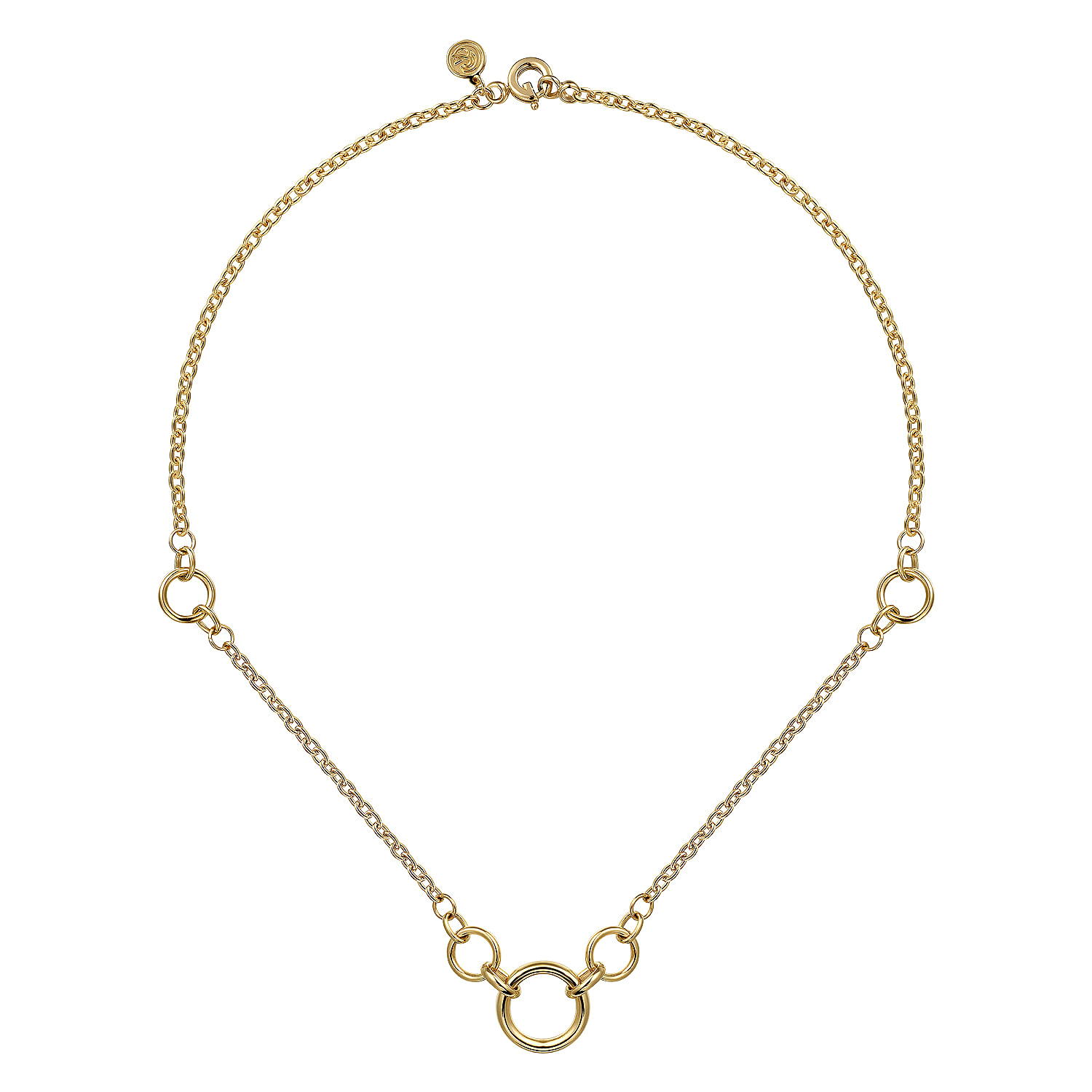 14K Yellow Gold Hollow Tube Link Necklace @ $2675. Shop