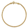 14K Yellow Gold Hollow Wheat Chain Bracelet