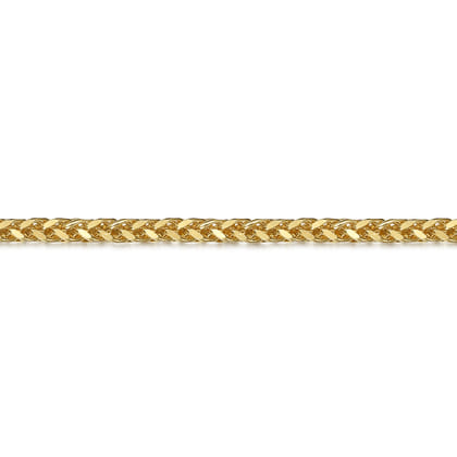14K Yellow Gold Hollow Wheat Chain Bracelet