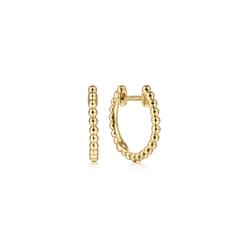 14K Yellow Gold Huggie Earrings-Bujukan