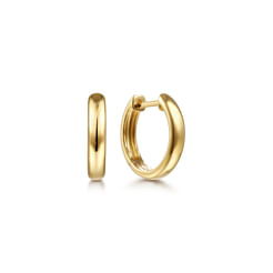 14K Yellow Gold Huggie Earrings