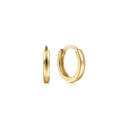14K Yellow Gold Huggie Earrings