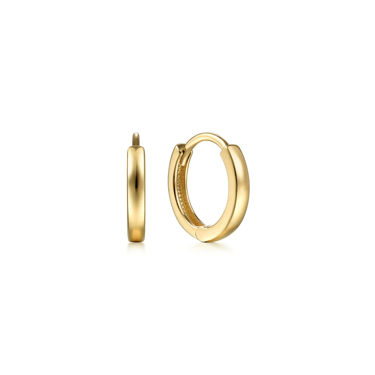 14K Yellow Gold Huggie Earrings - Shot 1