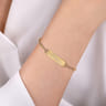14K Yellow Gold ID Hollow Chain Bracelet