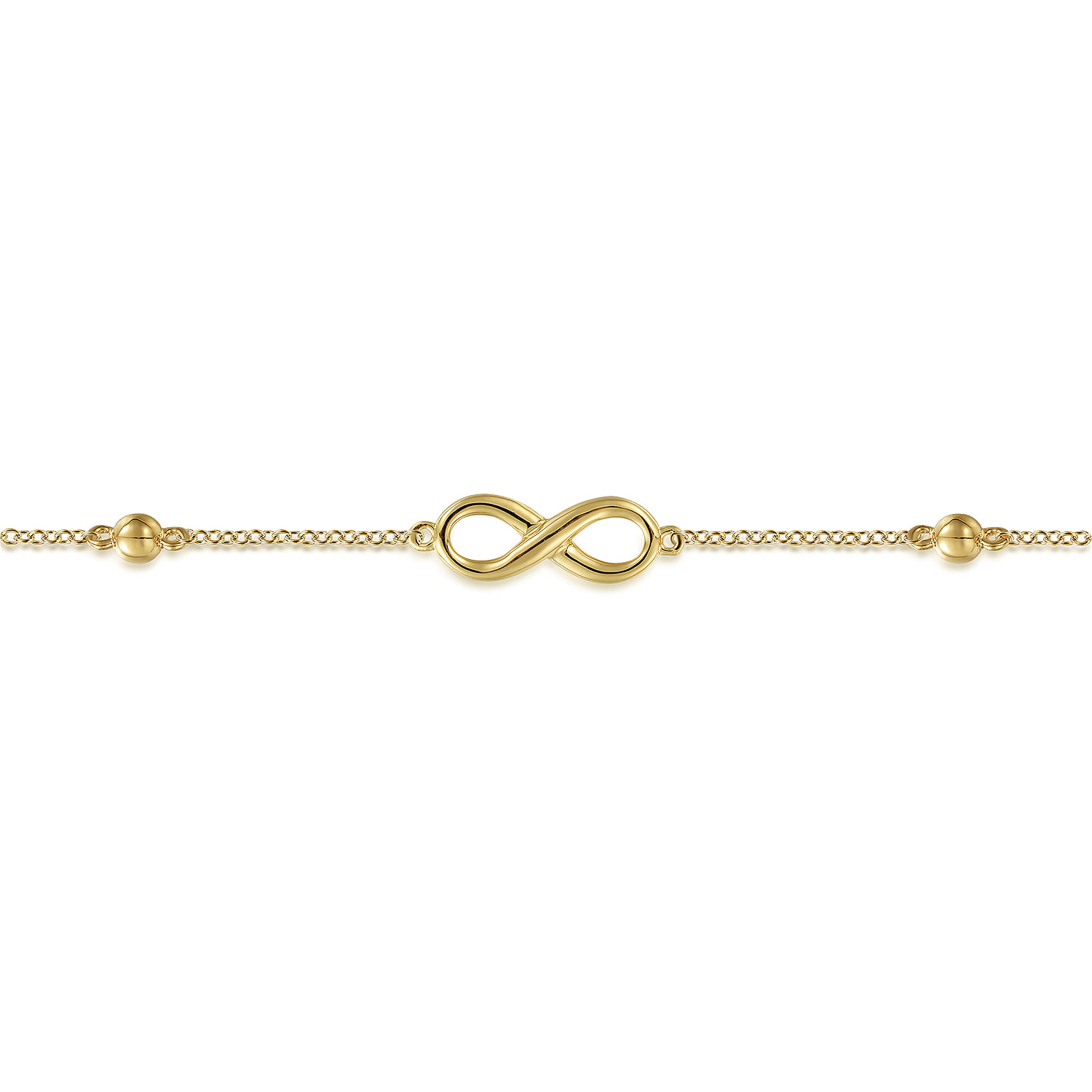 14K Yellow Gold Infinity Chain Bracelet-Bujukan