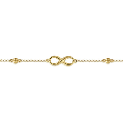 14K Yellow Gold Infinity Chain Bracelet-Bujukan