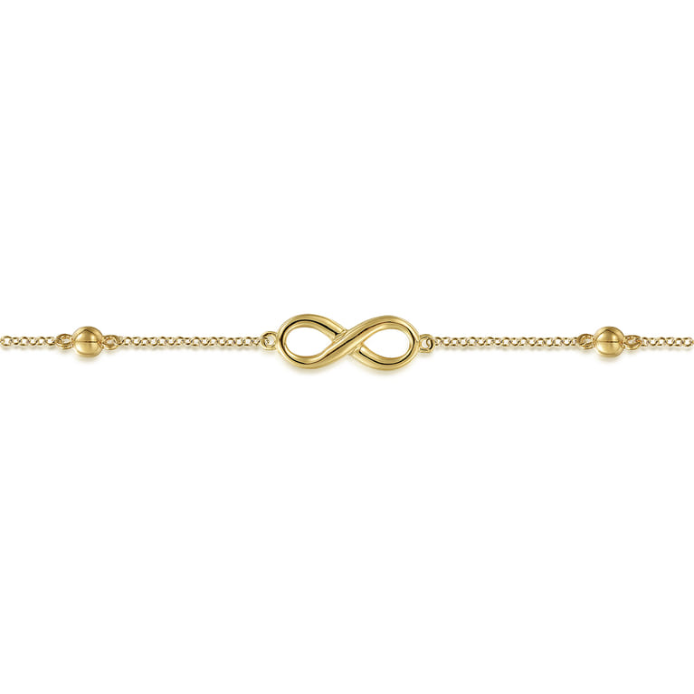 14K Yellow Gold Infinity Chain Bracelet-Bujukan - Shot 2