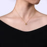 14K Yellow Gold Infinity Heart Pendant Necklace