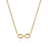 14K Yellow Gold Infinity Pendant Necklace