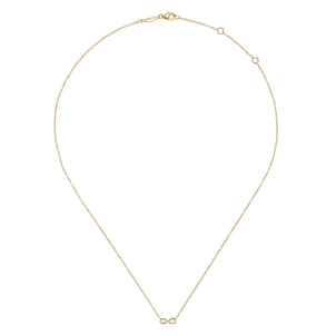 14K Yellow Gold Infinity Pendant Necklace