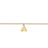 14K Yellow Gold Initial A Bracelet