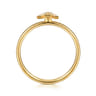 14K Yellow Gold Initial A Stackable Ring