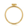 14K Yellow Gold Initial B Stackable Ring