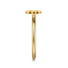 14K Yellow Gold Initial B Stackable Ring
