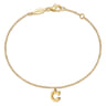 14K Yellow Gold Initial C Bracelet