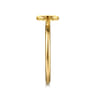 14K Yellow Gold Initial C Stackable Ring