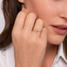 14K Yellow Gold Initial C Stackable Ring